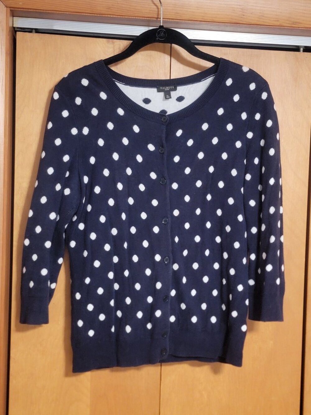 Talbots polka dot cardigan size Sp